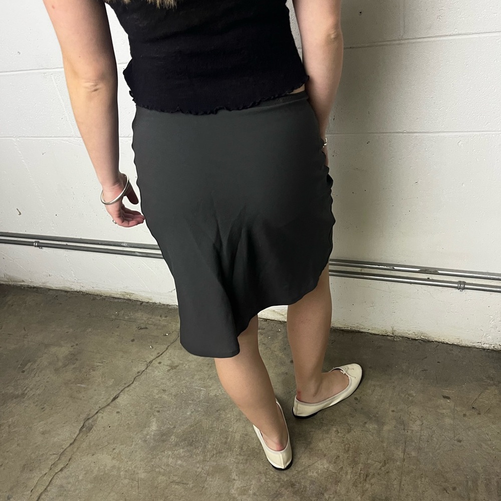 Grey midi skirt